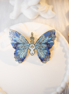 【月色星象】原创JK/DK小物金属珐琅徽章胸针【蓝韵】现货