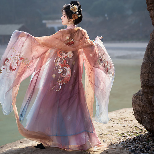 玉术重工刺绣大袖衫唐制汉服