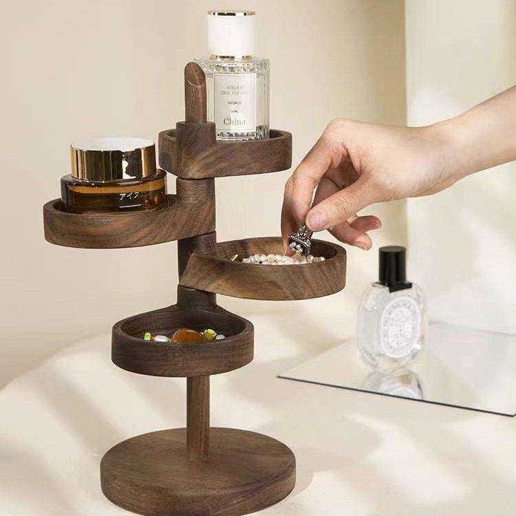 木质多层可旋转置物架入户玄关钥匙收纳架创意实木桌面饰品储物盒,收纳整理,整理架/置物架/收纳架,淘宝优惠券,粉丝福利购,淘宝优惠卷