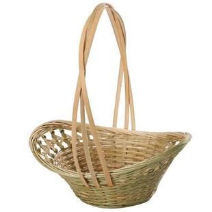 竹制品手提竹篮手工编织迷你竹青镂空小篮子小菜篮装鸡蛋篮竹篓筐