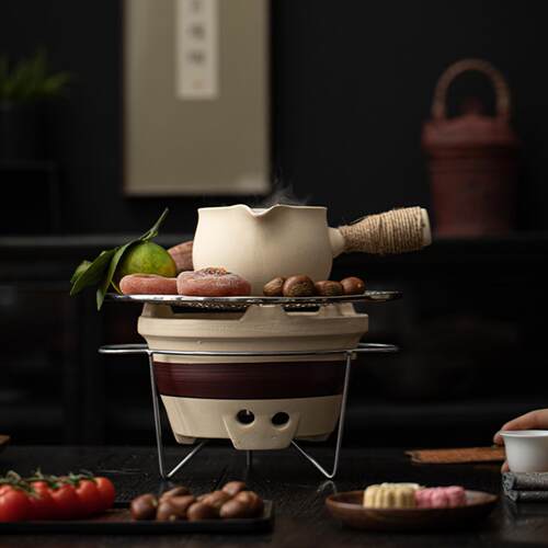 围炉煮茶罐罐烤奶壶烤奶茶罐壶煮茶器冬天陶瓷奶茶壶器具全套氛围