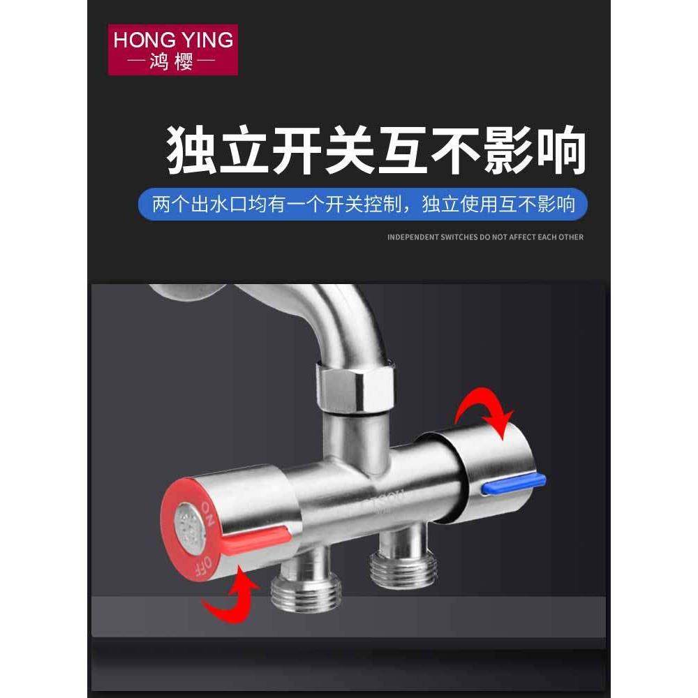 4分内丝活接一进二出三角阀304不锈钢双控热水器马桶分水器止水阀,家装主材,角阀,淘宝优惠券,粉丝福利购,淘宝优惠卷