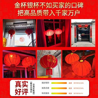 2026新款大红灯笼一对过年大门口宫灯阳台挂饰过新年户外装饰吊灯