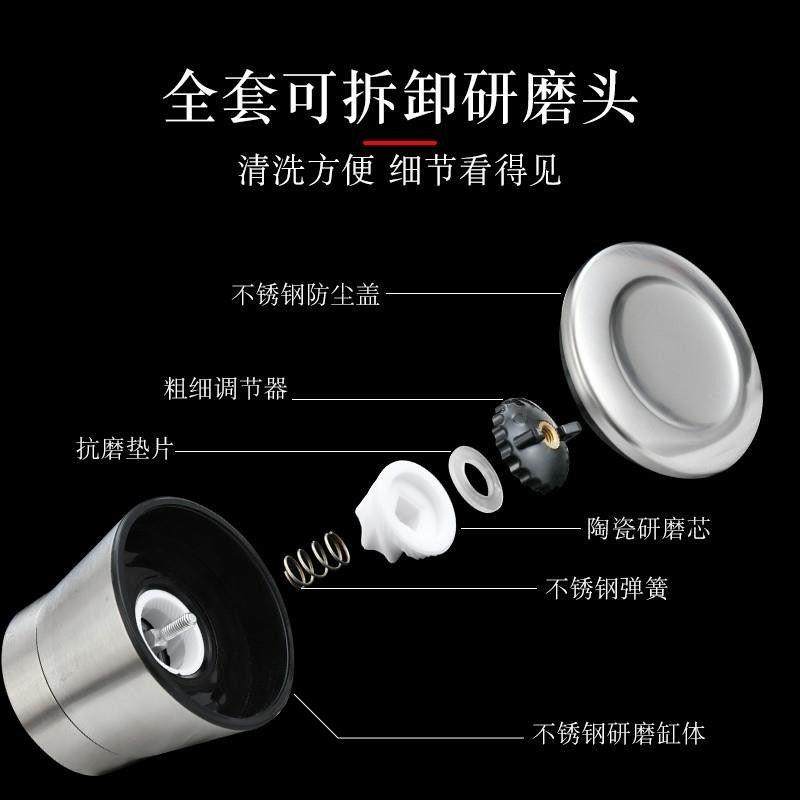 海盐研磨瓶手动黑胡椒粒粉超细碾磨器空瓶家用花椒调料椒盐研磨器,厨房/烹饪用具,调味瓶罐/调料研磨器,淘宝优惠券,粉丝福利购,淘宝优惠卷