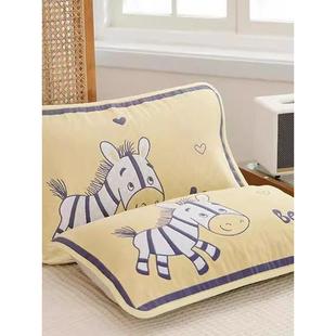 儿童枕巾棉六层纱布卡通婴儿吸汗幼儿园宝宝棉枕头巾40*60cm