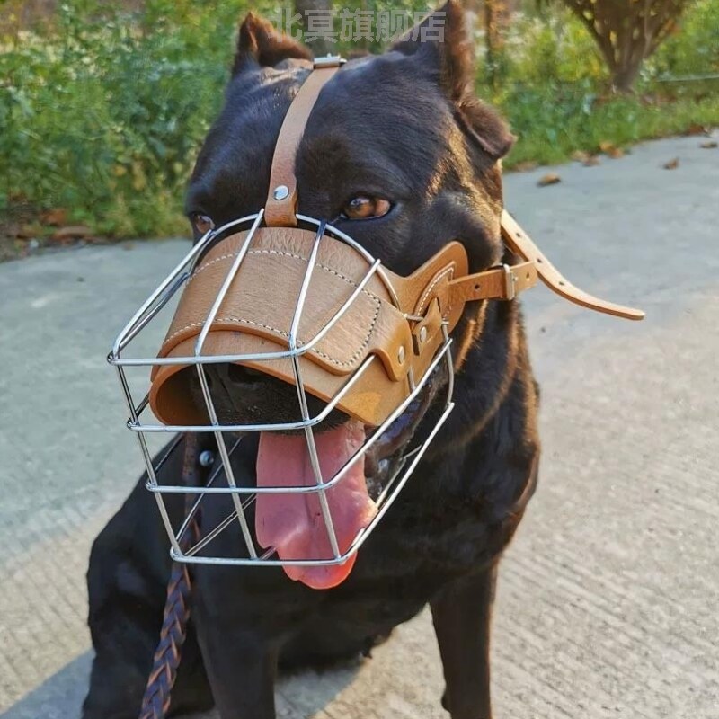 狗狗嘴套口罩防误食乱吃防咬人大型犬斯塔福卡斯罗比特杜高犬口笼