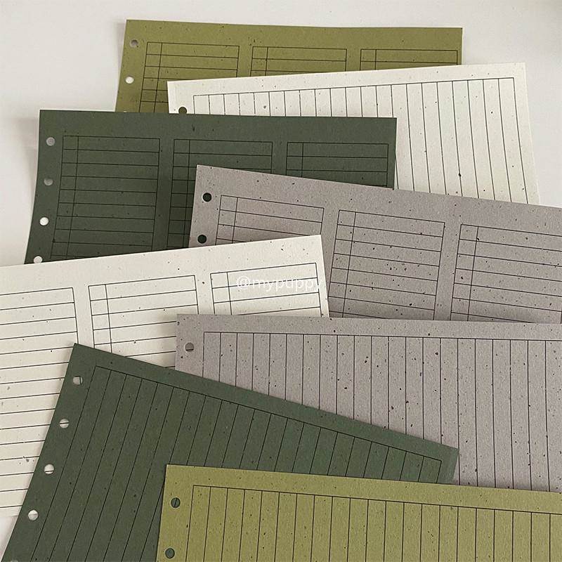 原创内页三折手账活芯复