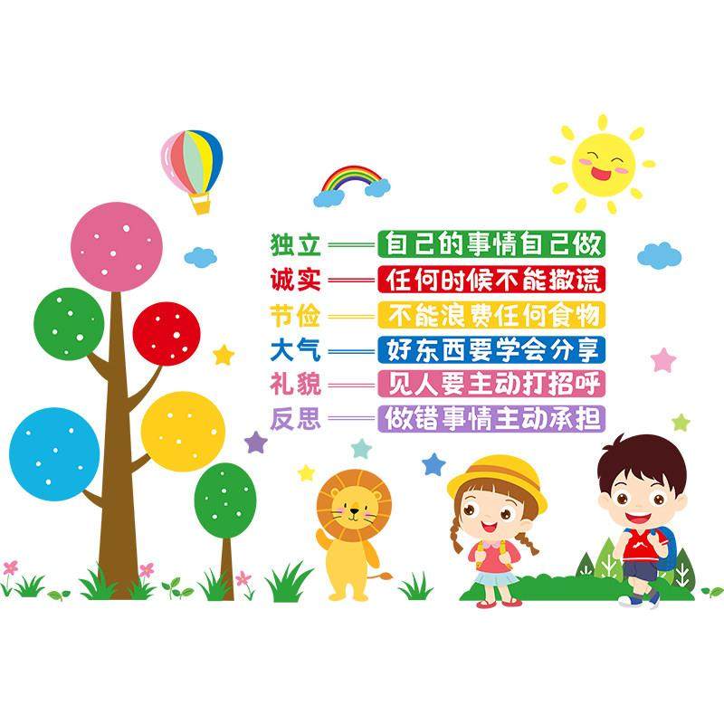 幼儿园小班开学装饰品玻璃自粘门贴纸教室布置托管班环创主题墙贴,家居饰品,软装墙贴,淘宝优惠券,粉丝福利购,淘宝优惠卷