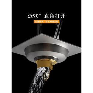 304老地漏改造铜芯40管洗衣机地漏圆形方形防臭器50化妆室防毛发8