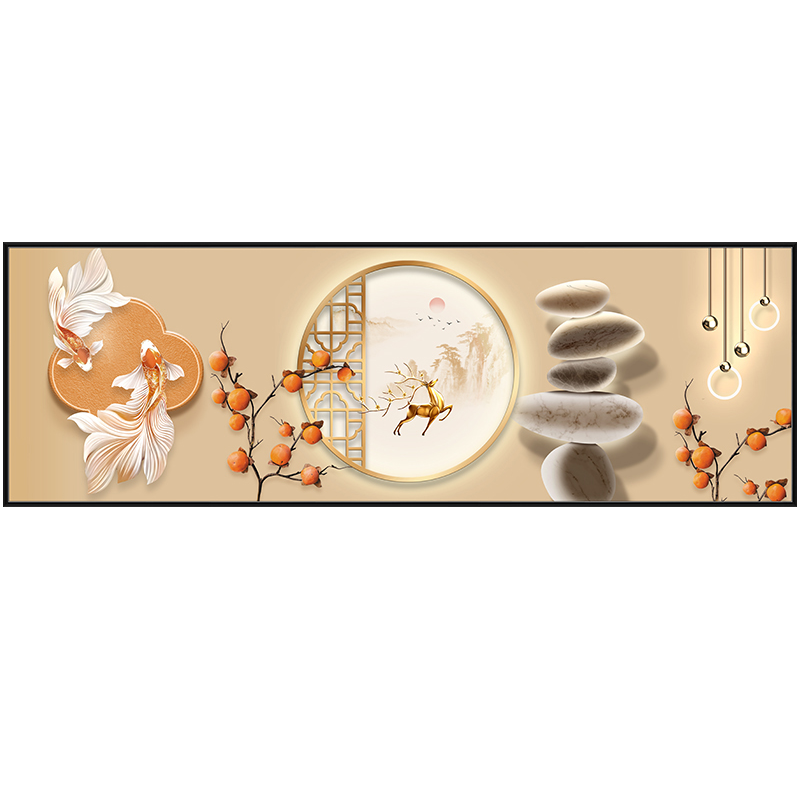亿贴床头简约壁画自粘风景装饰画