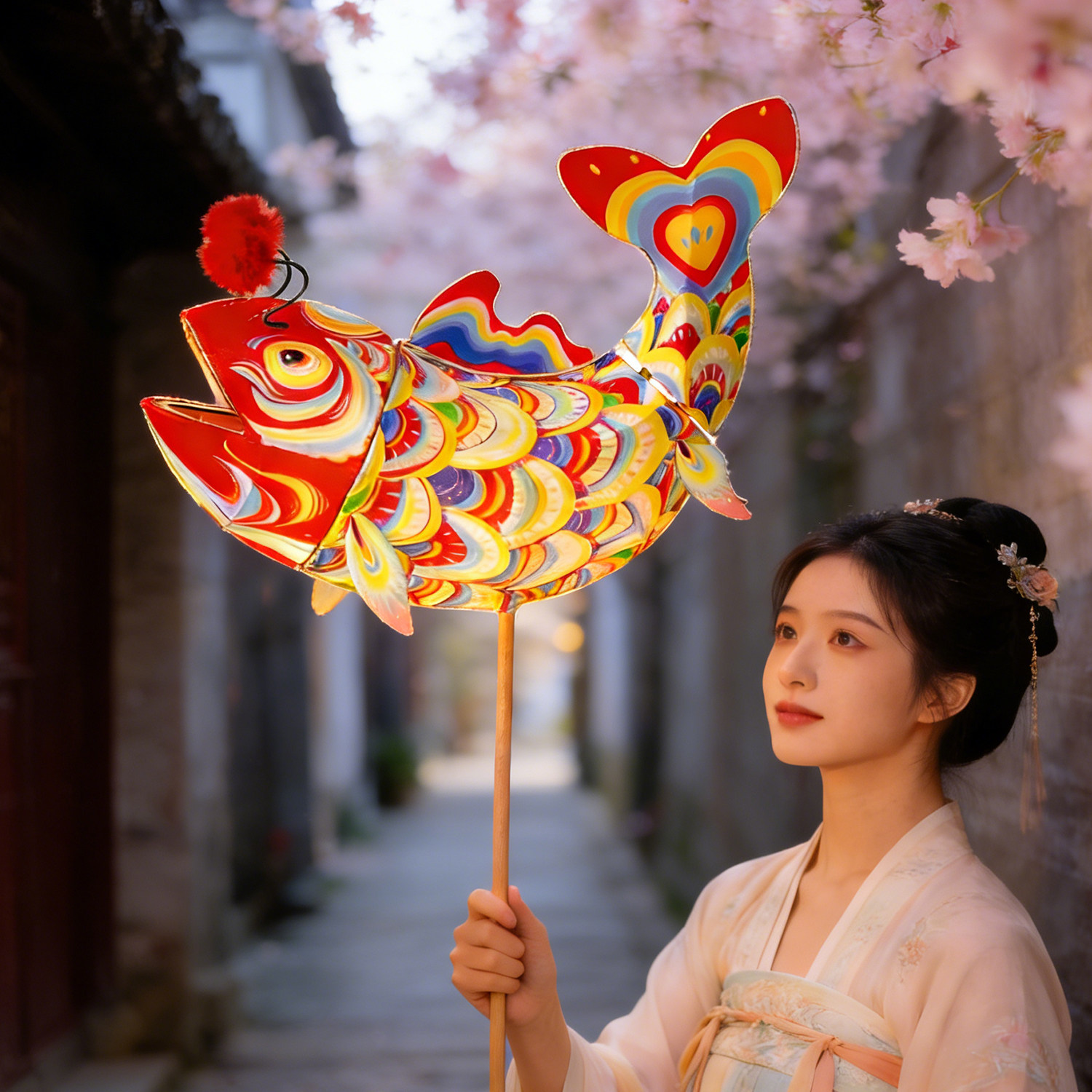 非遗创意手工制作diy材料包鱼灯笼中式2026元宵节新款儿童DIY花灯