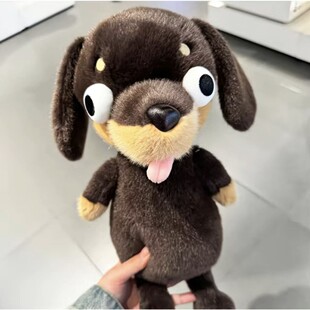 邪恶腊肠狗搞怪创意毛绒公仔玩偶惊喜变种吉娃娃腊肠狗表情包礼物