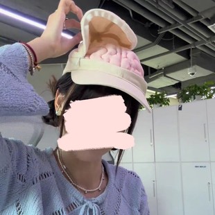 2025新款大脑帽可开合设计鸭舌帽可爱搞怪帽子可遮阳棒球帽整蛊