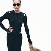 Unawares. 错位结构针织长袖 连体衣