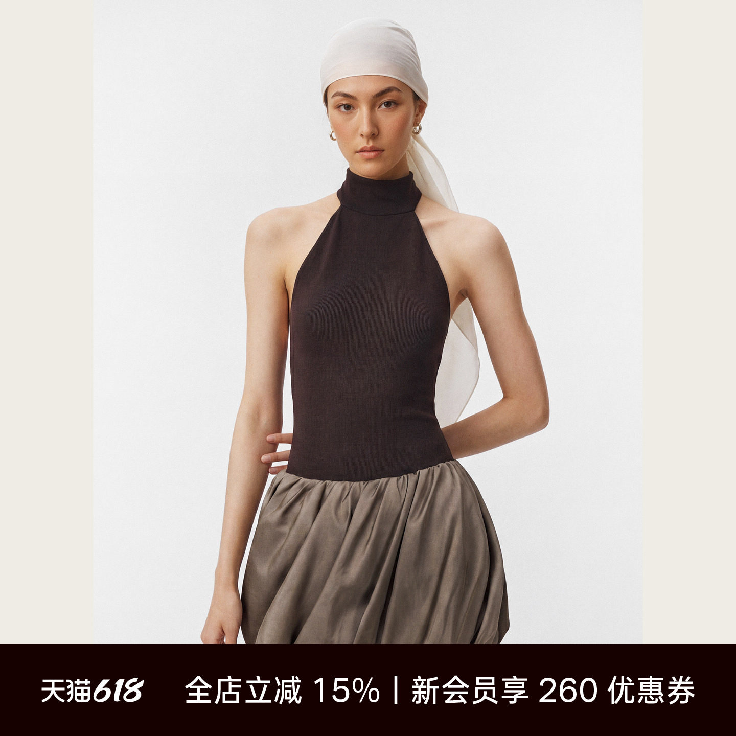 Unawares.【Fil小白同款】花苞褶皱半身裙女小众甜酷风黑色短裙