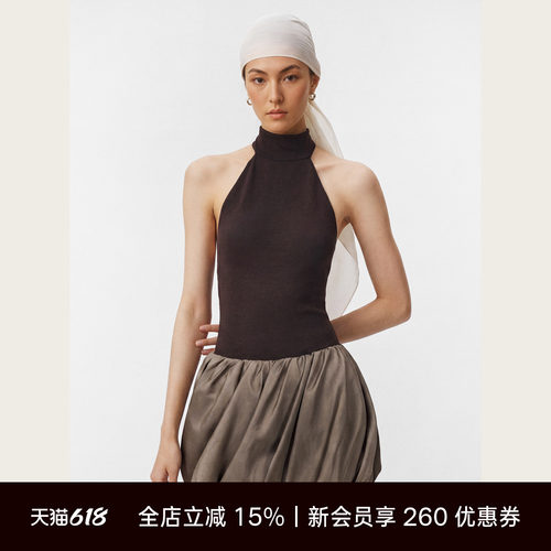 Unawares立体花苞褶皱半身短裙