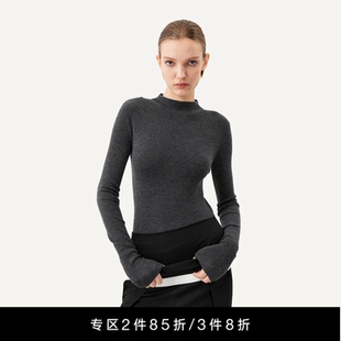 UNAWARES WARDROBE系列 半高领羊毛长袖毛衣