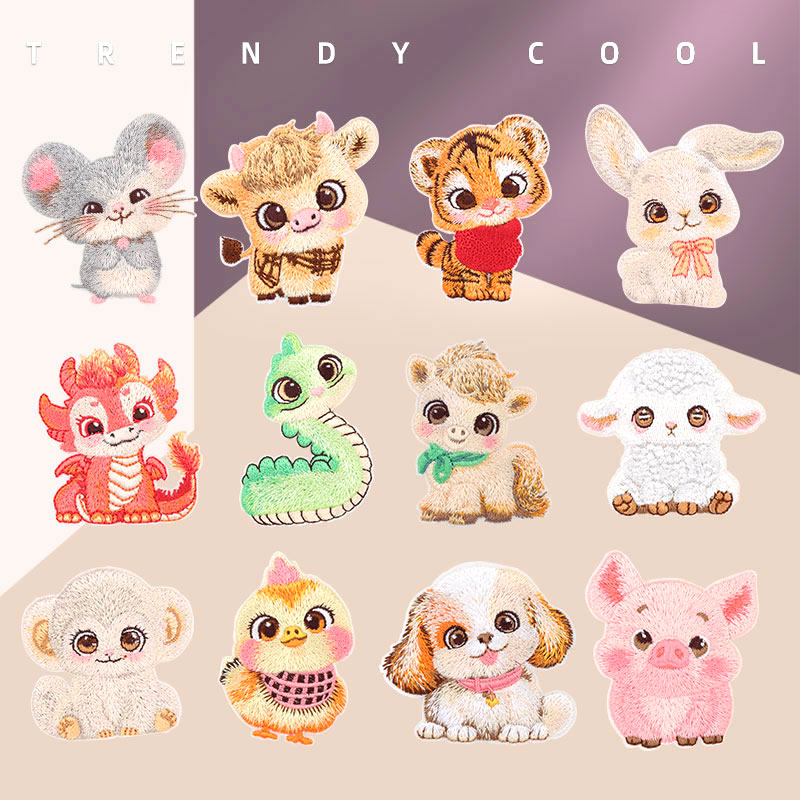 鼠牛虎兔龙蛇马羊猴鸡狗猪生肖贴