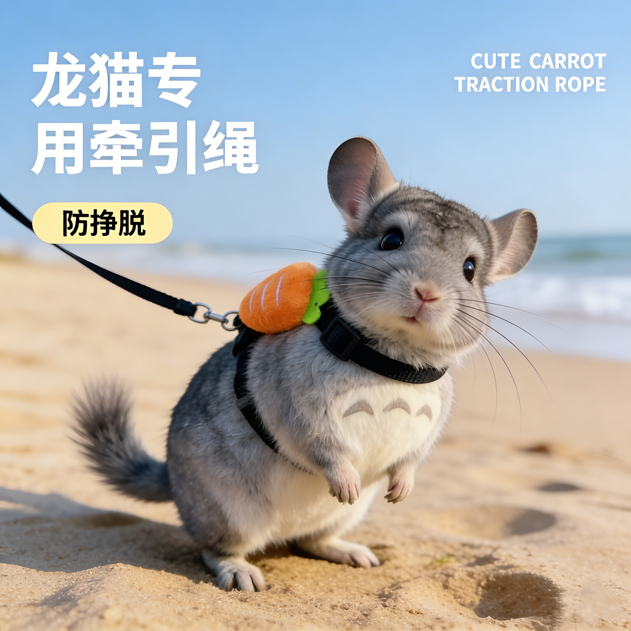 龙猫专用牵引绳超小号1斤可用溜宠物豚鼠金丝熊外出的绳子神器品,宠物/宠物食品及用品,兔绳,淘宝优惠券,粉丝福利购,淘宝优惠卷