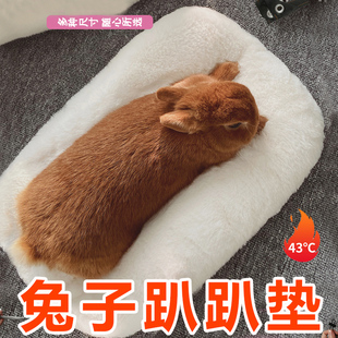 兔子趴趴垫保暖秋冬季睡觉的窝垫防尿宠物侏儒兔龙猫豚鼠专用毛毯