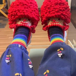 送女男朋友 抖音同款 丑丑鞋 拖鞋 diy材料包手工编织毛线钩针小丑鞋