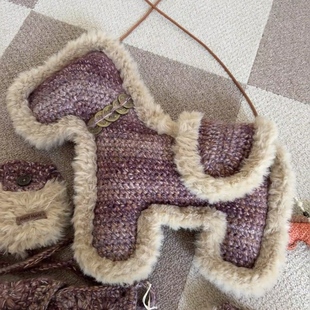 马上有钱小马包手工编织包包毛线手工编织打发时间的手工diy钩织