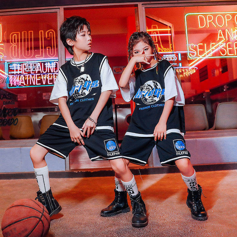 儿童啦啦队演出服幼儿园篮球表演服小学生运动会服装街舞演出套装