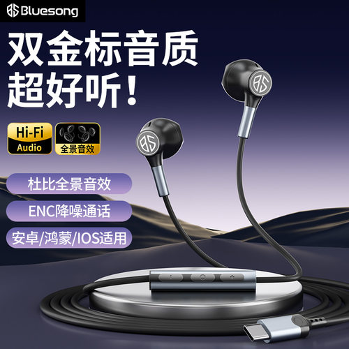 【双金标音质！】Type-c有线耳机