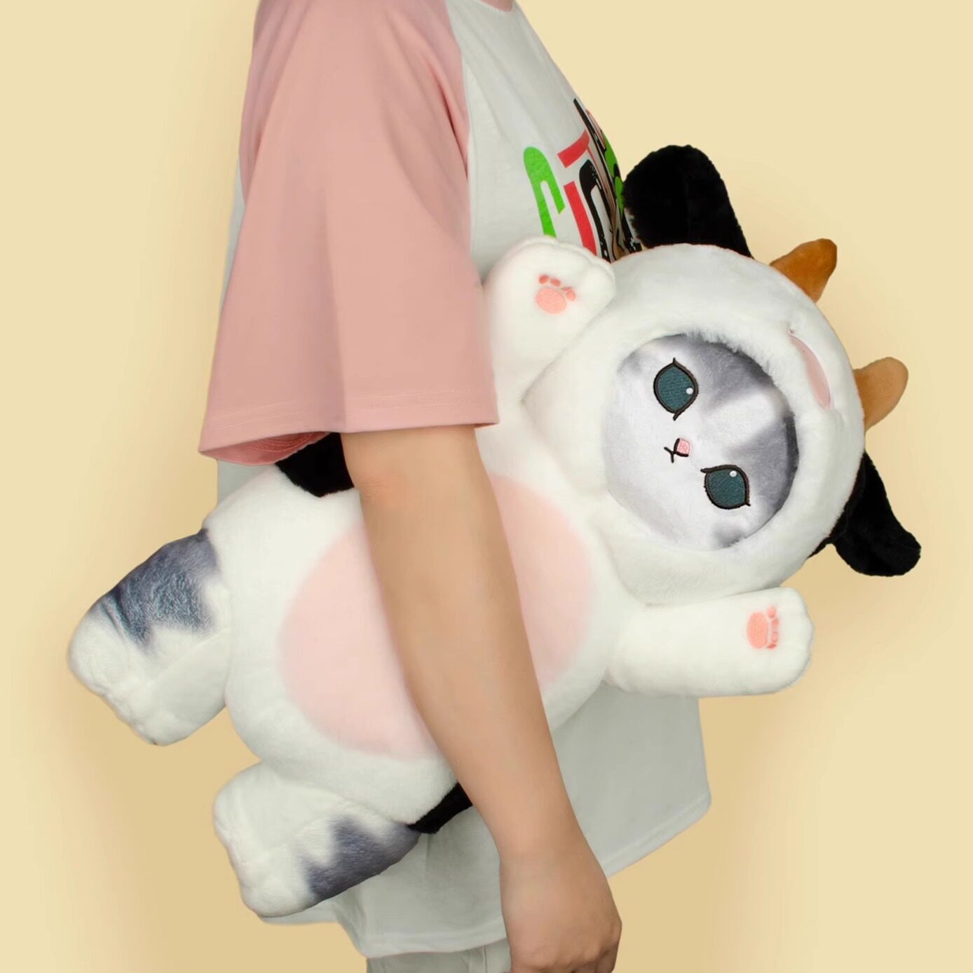 正版mofusand鲨鱼猫毛绒公仔玩偶长条抱枕夹腿抱睡玩偶生日礼物女