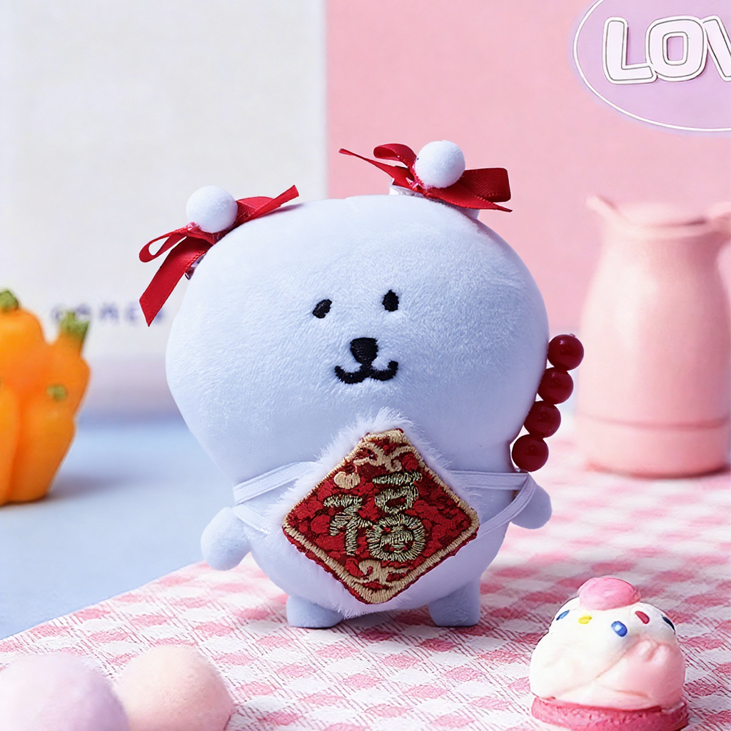 友游微章自嘲熊新年喜庆福气微章熊头套mini自嘲熊挂件娃胸针装扮