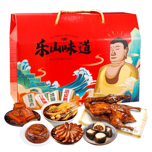 乐山土特产大佛峨眉山旅游美食翘脚牛肉甜皮鸭钵钵鸡多种送礼盒装