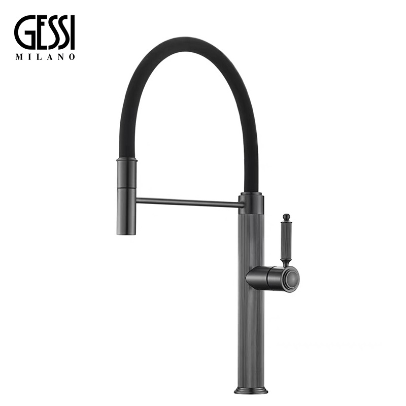意大利GESSI全铜厨房龙头venti20冷热欧式厨房旋转万向抽拉水龙头