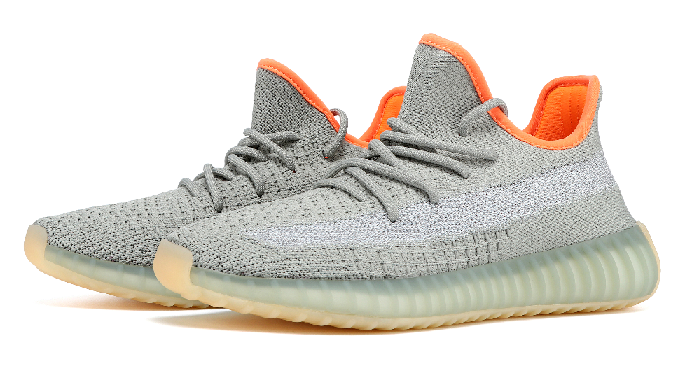 off yeezy350灰橙哈密瓜v2满天星反光