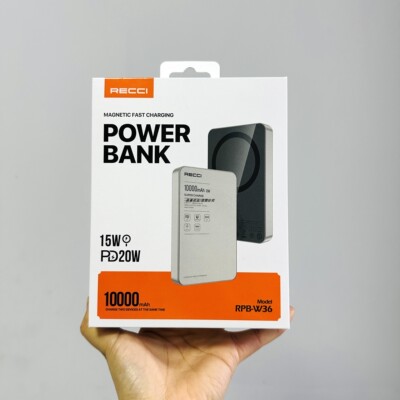 锐思w36磁吸无线充电宝金属质感