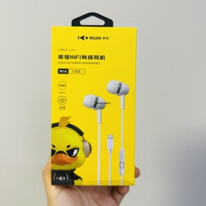 库佳w10入耳式有线耳机type-c口新款手机通用立体声高清通话耳机a