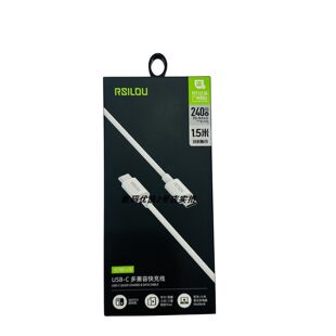 阿思络XC18S-L15多兼容快充线240W白色PD快充协议适用于手机闪充Mac电脑笔记本新款iPad数据线1.5米NEW