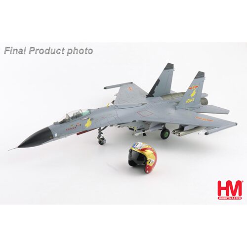 HM1:72歼-11A战斗机2014年带1/8金头盔合金成品模型HA6023
