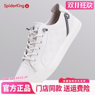 轻便一脚蹬牛皮休闲鞋 男2025春季 潮流百搭 平底板鞋 蜘蛛王真皮韩版