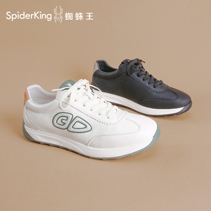 蜘蛛王德训鞋男时尚百搭休闲运动鞋2026春季真皮潮流轻便软底男鞋