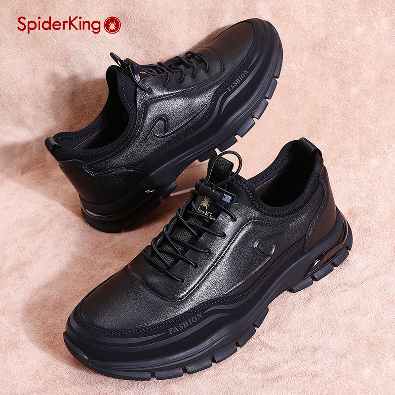 蜘蛛王官方旗舰店正品牛皮男鞋