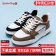 休闲鞋 蜘蛛王板鞋 软底设计感黑白熊猫鞋 正品 男韩版 潮真皮商场春季