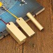 明色简约黄铜印章私人签名个人铜方章扁圆章名字定制姓名私章铜印