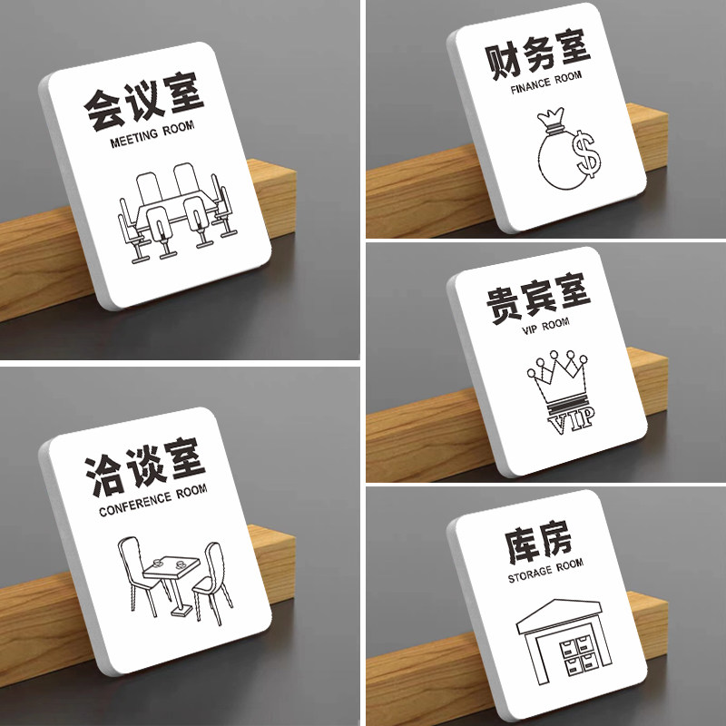 会议室门牌定制公司财务室办公室提示牌商务合作会客厅洽谈室亚克力