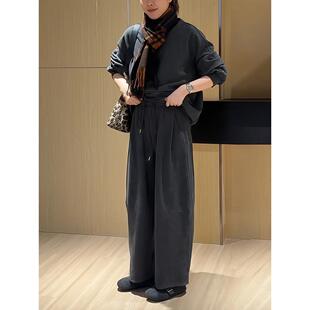 ROUMIKL慵懒风休闲运动套装女秋冬韩版新款小个子短款卫衣卫裤时