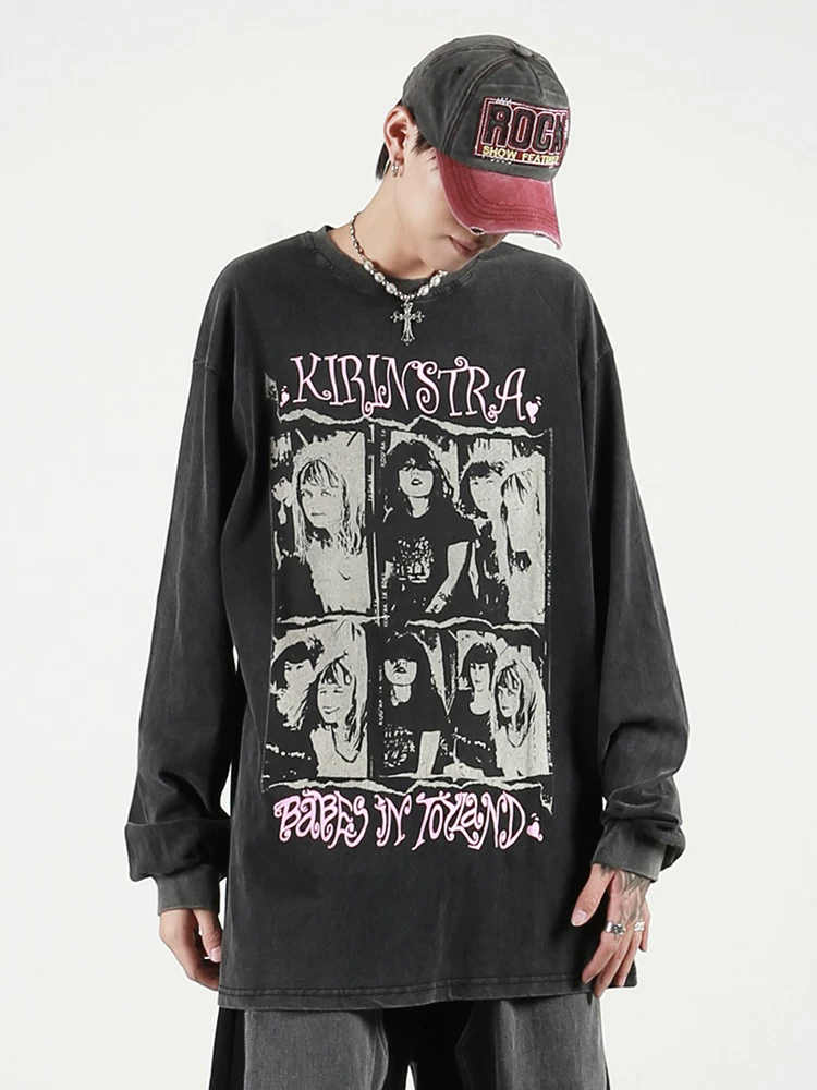 Ретро лонгслив? Hmm: Original: "Retro long-sleeve, brand sweatshirt hip-hop style, couple clothing, American style, oversize"