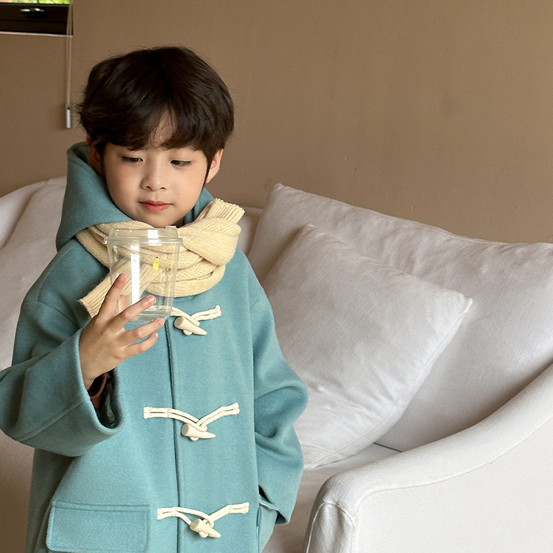 虾酱麻麻男女童毛呢大衣2025新款秋冬宝宝加厚儿童装呢子夹棉外套