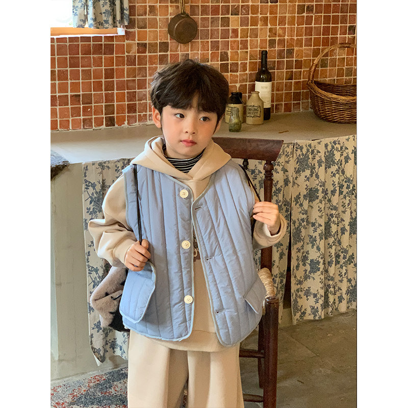 虾酱麻麻男女童夹棉外套秋冬装2024新款宝宝马甲洋气纯色儿童棉服,童装/婴儿装/亲子装,普通外套,淘宝优惠券,粉丝福利购,淘宝优惠卷