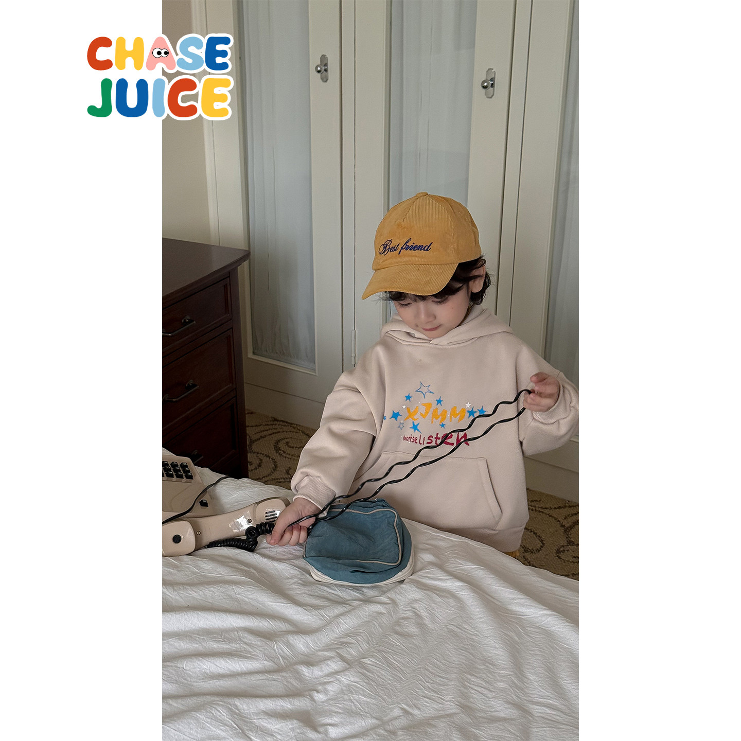 【小童】虾酱麻麻男童加绒卫衣秋冬装2026新款洋气卡通儿童装上衣