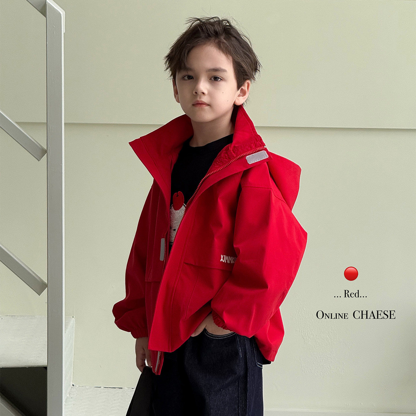 虾酱麻麻男童外套秋冬季2025新款男孩衣服红色洋气连帽儿童装上衣,童装/婴儿装/亲子装,普通外套,淘宝优惠券,粉丝福利购,淘宝优惠卷