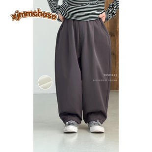 虾酱麻麻男童加绒裤子秋冬装2025新款男孩长裤保暖儿童装休闲卫裤